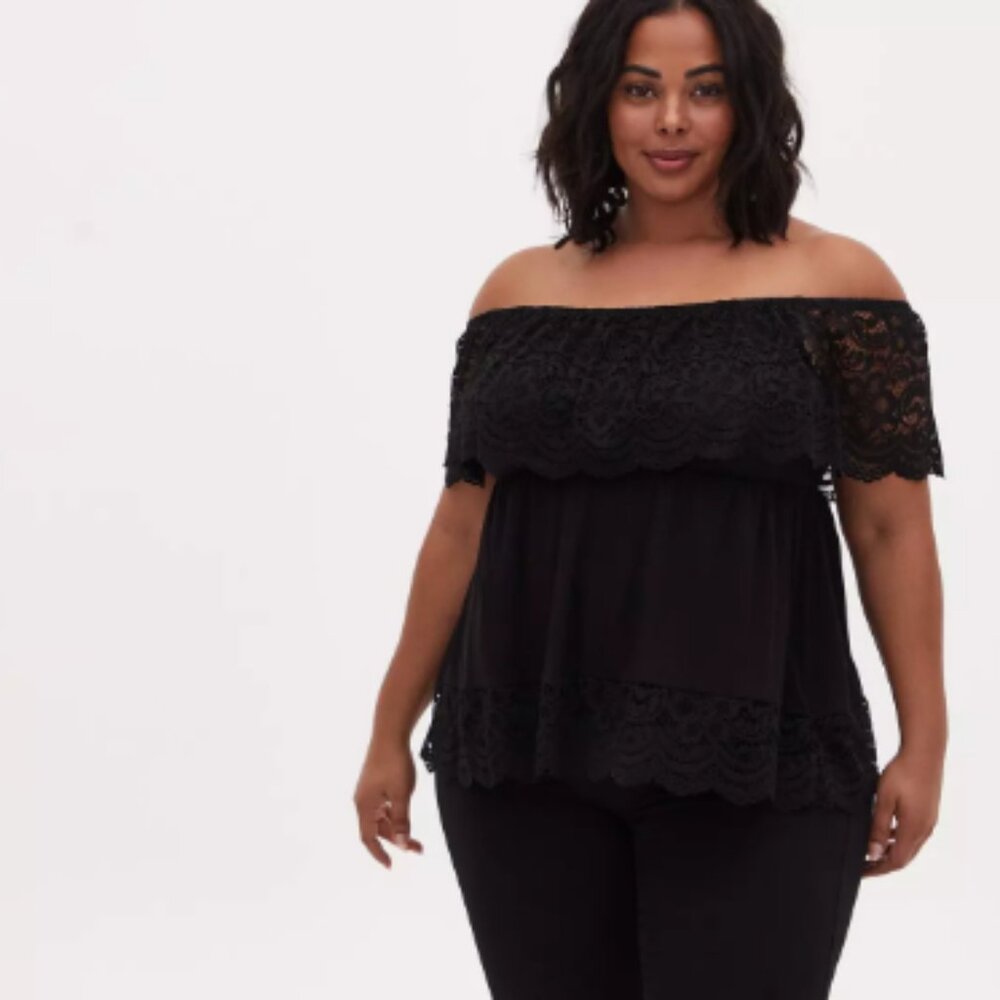 Torrid Size 1 Super Soft Off Shoulder Top
